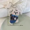 Llavero de peluche de tela de dibujos animados estilo coreano, lindo conejo que camina, oso y perro llavero para bolsas