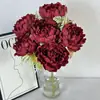 Nuevo Producto 7 Cabezas No. 7 Peonías Artificiales Flor de Peonía Artificial Ramo de Flores Falsas Boda Boda Suave Decoración Arreglo Floral Decoración