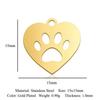 Paquete de 5 colgantes de acero de titanio con forma de diamante de amor, con huellas dactilares, accesorios de joyería para manualidades, colgante de acero inoxidable para madre bebé