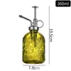 Regador de Vidro Folha de Bordo Estilo INS Nórdico 350ml Pequeno Regador Jardinagem Vintage Casa Chaleira Borrifadora Borrifador de Flores