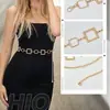 Corrente de Cintura de Metal para Mulheres, Acessório de Verão de Alta Qualidade para Vestidos, Cinto Decorativo Tendência Estilo Ins para Ternos, Corrente Fashion