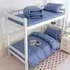 2026 Nuevo Modelo Algodón Puro Color Sólido 40 Hilos 13372 Juego de Sábana Plana y Sábana Ajustable para Dormitorio Estudiantil Juego de Tres Piezas