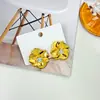 Pendientes de Aleación Florales Multicapa Transfronterizos para Mujer, Pendientes de Botón de Flor de Lujo Ligero de Gama Alta, Pendientes de Estilo Nicho Ins al por Mayor