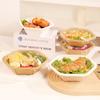 Caja de Almuerzo Desechable Papel Kraft Caja de Embalaje Hexagonal para Llevar Bol para Ensalada Caja Apta para Microondas Bol para Hornear de Grado Alimenticio