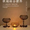Candelabros de Hierro Forjado Estilo Europeo Transfronterizos, Quemadores de Aromaterapia con Velas, Artículos de Decoración para el Hogar con Atmósfera Festiva, Adornos de Artesanía de Hierro