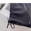 Shorts Negros con Cordón para Mujer 2024 Primavera y Verano Nuevo Talla Grande Pantalones de Pierna Ancha para Mujer Pantalones Línea A de Cintura Alta Pantalones Cortos Versátiles