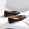 Zapatos de Salón de Punta Cuadrada 2025 para Mujer Boca Baja Tacón Bajo Tacón Grueso Zapatos de Abuela Estilo Retro Hada Negra Tacón Bajo Zapatos de Trabajo para Todas las Estaciones