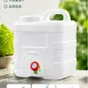Cubo de almacenamiento de agua para coche de camping exterior, cubo de agua pura de gran capacidad con grifo, recipiente de agua de plástico portátil engrosado para uso doméstico