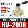 Válvula Manual Pneumática Hv-02 Válvula de Controle de Cilindro Válvula Manual 200D Interruptor 300 Válvula de Três Posições e Quatro Vias Válvula Operada Manualmente
