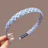 Diadema de cuadros colorida para niños, linda y no apretada, adecuada para que la usen las niñas a diario, para lavarse la cara, accesorio para el cabello