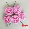 Flores Artificiais de Espuma Rosa 8cm Cabeças de Flor Rosa Pe com Hastes Buquê de Casamento Caixa de Doces de Casamento Materiais DIY Atacado