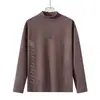 Ropa interior térmica de otoño e invierno para hombre, camiseta de manga larga, cuello semi-alto, ropa de otoño, marca de moda, ropa para hombre de alta calidad