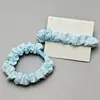 Elástico de Cabelo Floral de Chiffon Suave Estilo Coreano para Meninas, Corda de Cabelo Elástica Alta para Coque