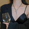 Collar de cadena de serpiente con incrustaciones de diamantes exagerados, estilo europeo y americano, personalizado, estilo hip-hop, elegante y de alta calidad, con clavícula metálica para mujer.