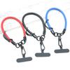 Cordón cruzado de 8 mm de cuero, tira redonda de cuero, clip trasero, junta, funda para tarjeta llave, multifuncional, puerto de carga, cordón para funda de teléfono