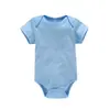 Bodys para bebé al por mayor en colores lisos, ropa para recién nacidos de 0 a 1 año, mamelucos de color liso