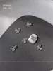 1000 Piezas de Decoraciones de Moños para Uñas de Aleación Mixta, Moños de Cinta Huecos, Pedrería Plateada para Uñas, Al por Mayor