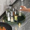 Estante Creativo de Lujo Ligero para Almacenamiento de Condimentos Plato Giratorio de 360 Grados Estante de Almacenamiento para Acabado de Botellas de Condimentos de Cocina Plato de Almacenamiento para Sala de Estar