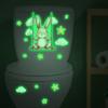 Feifan Luminous Mg-Ym004 Desenho Animado Balanço Coelho Nuvem Estrela Casa Banheiro Decoração Adesivo Autoadesivo
