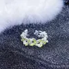 Anillo Abierto de Mariposa con Goteo de Esmalte Verde Fresco Diseño de Nicho Único Alto Sentido Anillo para Fiesta Estudiantil Mujeres