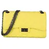 Bolsa Acolchoada com Corrente Transfronteiriça Nova Moda Europeia e Americana Tendência, Bolsa Feminina Estilo Chanel, Bolsa de Ombro Único Transversal, Bolsa Pequena Feminina