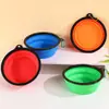 Vendas Diretas do Fabricante de Estoque Tigela Dobrável para Animais de Estimação Tigela de Silicone TPE Grande e Pequena Tigela Portátil para Comida de Cachorro para Animais de Estimação ao Sair