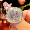 Outono e Inverno Novo Joia Huabi Base de Cobre Banhado a Ouro Corte Rosa Diamante Branco Elegante Acessível Conjunto de Luxo para Mulheres 14-10mm