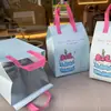 Sacos de Embalagem para Viagem de 6 polegadas e 8 polegadas, Sacos de Embalagem para Bolos e Sobremesas, Sacos Térmicos de TNT com Logo Personalizado, Isolamento Térmico de Folha de Alumínio