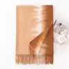 Bufanda Nueva Elegante de Estilo Femenino con Degradado para Niñas, Chal de Gama Alta para Otoño e Invierno, Bufanda Cálida de Imitación Cachemir