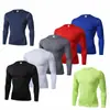 Roupa Fitness Masculina PRO de Secagem Rápida, Manga Longa, Respirável, Absorvente de Suor, Alta Elasticidade, Ajustada, para Corrida, Futebol, Basquete, Esportes