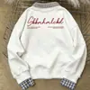 Sudadera Sencilla y Elegante con Cuello Polo para Mujer, Versátil Casual de Estilo Coreano Empalmado Falso de Dos Piezas para Otoño e Invierno 2025