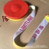 Cinta de Advertencia Retráctil Roja, Blanca y Amarilla, Línea de Precaución Tipo Disco de Tela Oxford 50m 100m Cinta de Aislamiento para Carreteras de Tráfico