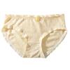 7A Antibacterial Dulce Lindo Borde de Hongo Verano Ropa Interior para Mujer Cintura Media Transpirable Algodón Entrepierna Calzones Delgados para Niñas