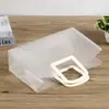 Bolsa de Sacola Plástica Fosca Transparente Fundo Quadrado PP Sacola de Embalagem para Presente de Compras Sacola de Sacola para Compras de Roupas