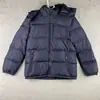 Chaqueta Casual de Algodón Estilo Europeo y Americano para Hombre, Azul Marino, Capucha Desmontable, Múltiples Bolsillos con Cremallera, Cortavientos, Puños con Cordón, Abrigo Cálido para Viaje