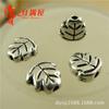 A4267 Xizang folhas de prata contas pequenas fio de contas contas espaçadoras joias DIY atacado 200 Peças/pacote 0,5g
