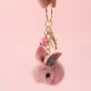 Chaveiro Desenho Animado Fofo Pingente Ursinho Carro Joia Feltro Agulha Chaveiro Coelho Pingente Pequeno Presente Criativo