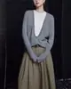 Suéter Falso de Dos Piezas para Mujer, Estilo Japonés, Peludo, Relajado, Retro, de Alta Gama, Tejido de Lana Súper Bonito, Moderno y Versátil