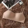 Ropa interior sin costuras para mujeres con poco busto, sujetador de copa única fino de verano, realzador, anti-caída, soporte suave, sujetador de espalda bonito