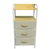 Gabinete de Almacenamiento de Tela Multicapa con Cajones para Habitación de Casa Mesa de Noche Gabinete de Cajones de Tela de Pie Gabinete Organizador de Artículos Varios para Sala de Estar