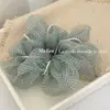 Scrunchie de Malha com Bolinhas e Pérolas Estilo Coreano Elástico de Cabelo Tendência para Rabos de Cavalo Baixos e Coques