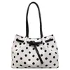 Nova Bolsa de Ombro com Bolinhas Estilo Menina Outono 2026 para Mulheres, Bolsa de Axila para Trabalho de Grande Capacidade, Bolsa Tote Versátil e Moderna
