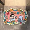Alfombra de baño de dibujos animados, felpudo de bienvenida de Crayon Shin-chan, alfombra de baño absorbente y antideslizante, felpudo para la entrada de la sala de estar, disponible para entrega
