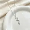 Collar de serpiente de plata de ley s925, estilo coreano, moderno y exquisito, con diamantes, diseño único, gargantilla de plata de ley para mujer