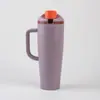 Taza de Coche de 40 oz de Gran Capacidad Portátil Taza de Hielo para Coche con Tapa de Apertura Rápida Taza Doble para Bebidas y Frutas Taza Térmica Venta al por Mayor