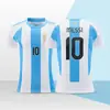 Roupa de Futebol Jaqueta Única Messi Nº 10 Miami Infantil Ronaldo Nº 7 Real Madrid Argentina Camisa de Manga Curta Personalização