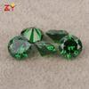 Zircônia Redonda Esmeralda Atacado Pedras Preciosas Artificiais Coloridas 3-10mm Zircônia Verde Super Brilhante Lapidada Venda Direta do Fabricante