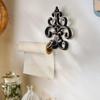 Colgante de Toallero Vintage de Hierro Fundido Estilo Europeo Portarrollos de Papel de Hierro Forjado Estante Decorativo de Almacenamiento para Baño Cocina Hogar Sala de Estar