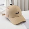 Gorra de Béisbol Desgastada 2025 para Mujer, Gorra de Pato con Visera Dura Bordada Estilo Coreano para Hombre, Sombrero de Sol Versátil de Moda para Adelgazar el Rostro