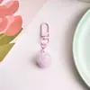 Chaveiro de Pingente Criativo Fofo Bola de Pelúcia Acessório DIY com Anel de Conexão Giratório Decoração Versátil para Bolsa